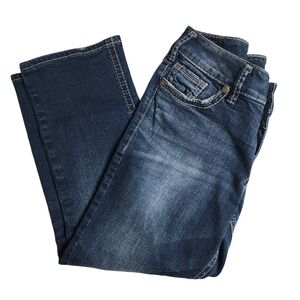 Silver Jeans Suki Mid Capri in Blue